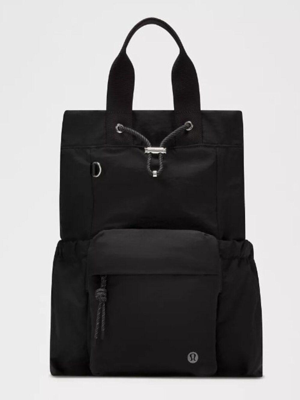 Lululemon - 2-in-1 Drawstring Bucket Bag - Black/Silver - Picture 2 of 3